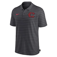 Polo Nike Charcoal Cincinnati Reds City Connect Authentic Collection Victory Performance pour homme