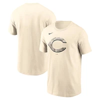 T-shirt Nike crème à logo camouflage des Cincinnati Reds pour homme