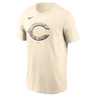 T-shirt Nike crème à logo camouflage des Cincinnati Reds pour homme
