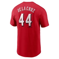 T-shirt Nike pour homme Elly De La Cruz rouge Cincinnati Reds Fuse avec nom et numéro