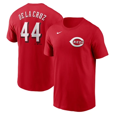 T-shirt Nike pour homme Elly De La Cruz rouge Cincinnati Reds Fuse avec nom et numéro