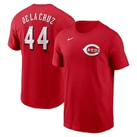 T-shirt Nike pour homme Elly De La Cruz rouge Cincinnati Reds Fuse avec nom et numéro