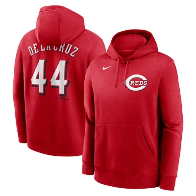 Sweat à capuche Nike Elly de La Cruz pour homme avec nom et numéro joueur des Reds Cincinnati Rouge