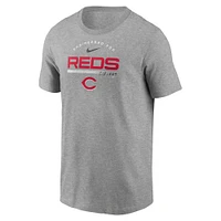 Men's Nike Heather Gray Cincinnati Reds Team Engineered Performance T-Shirt