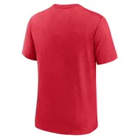 T-shirt en trois mélanges Nike Cincinnati Reds Home Spin pour homme, rouge chiné