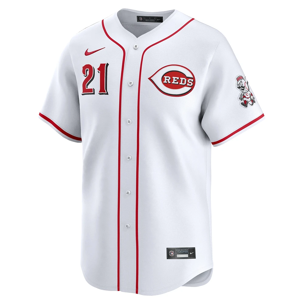 Men's Nike Hunter Greene White Cincinnati Reds Home Limited Player Jersey