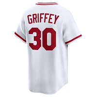 Men's Nike Ken Griffey White Cincinnati Reds Throwback Cooperstown Collection Limited Jersey