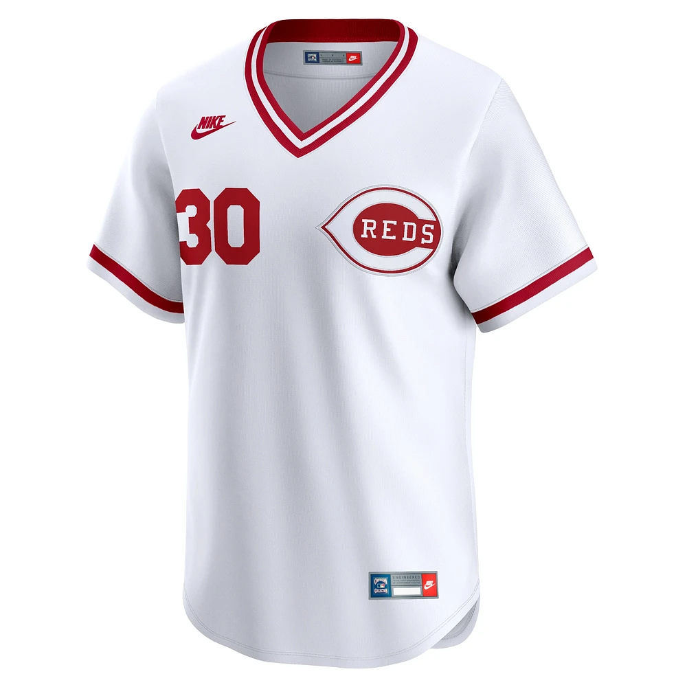 Men's Nike Ken Griffey White Cincinnati Reds Throwback Cooperstown Limited Jersey