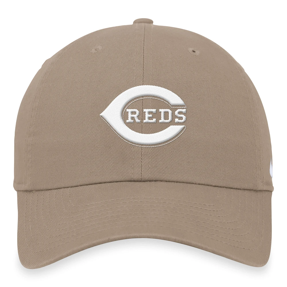 Casquette réglable Nike Kaki Cincinnati Reds Club pour homme