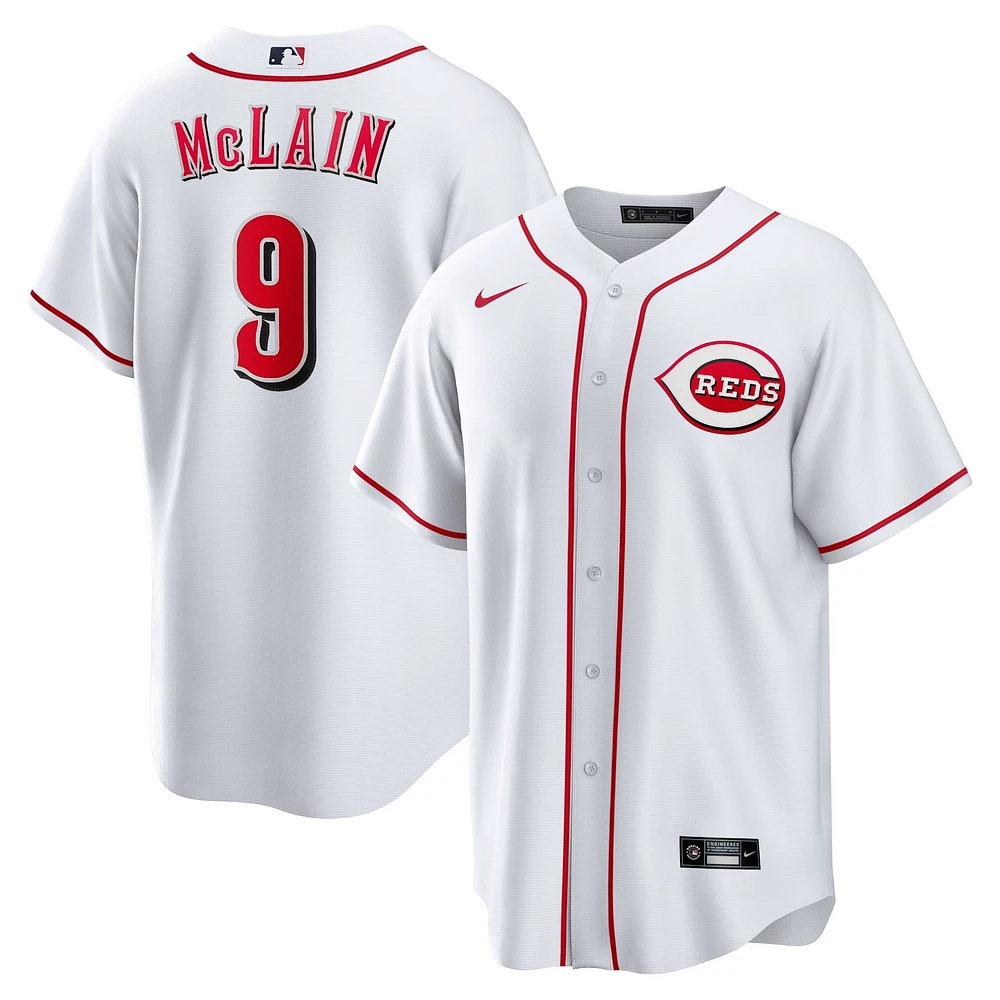 Maillot réplique à domicile Nike Matt McLain blanc des Reds de Cincinnati pour homme