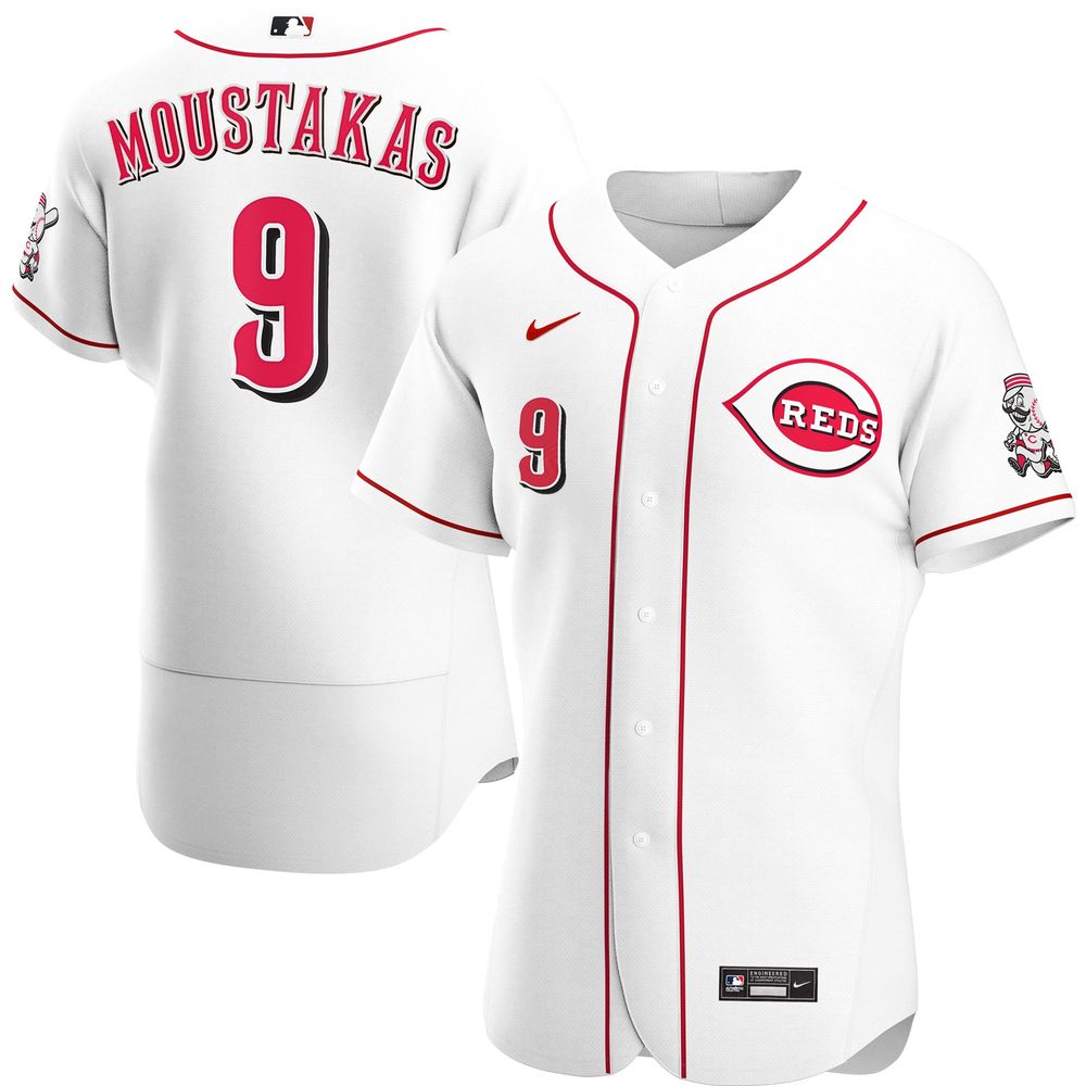 Men's Nike Mike Moustakas White Cincinnati Reds Home Authentic Player Jersey