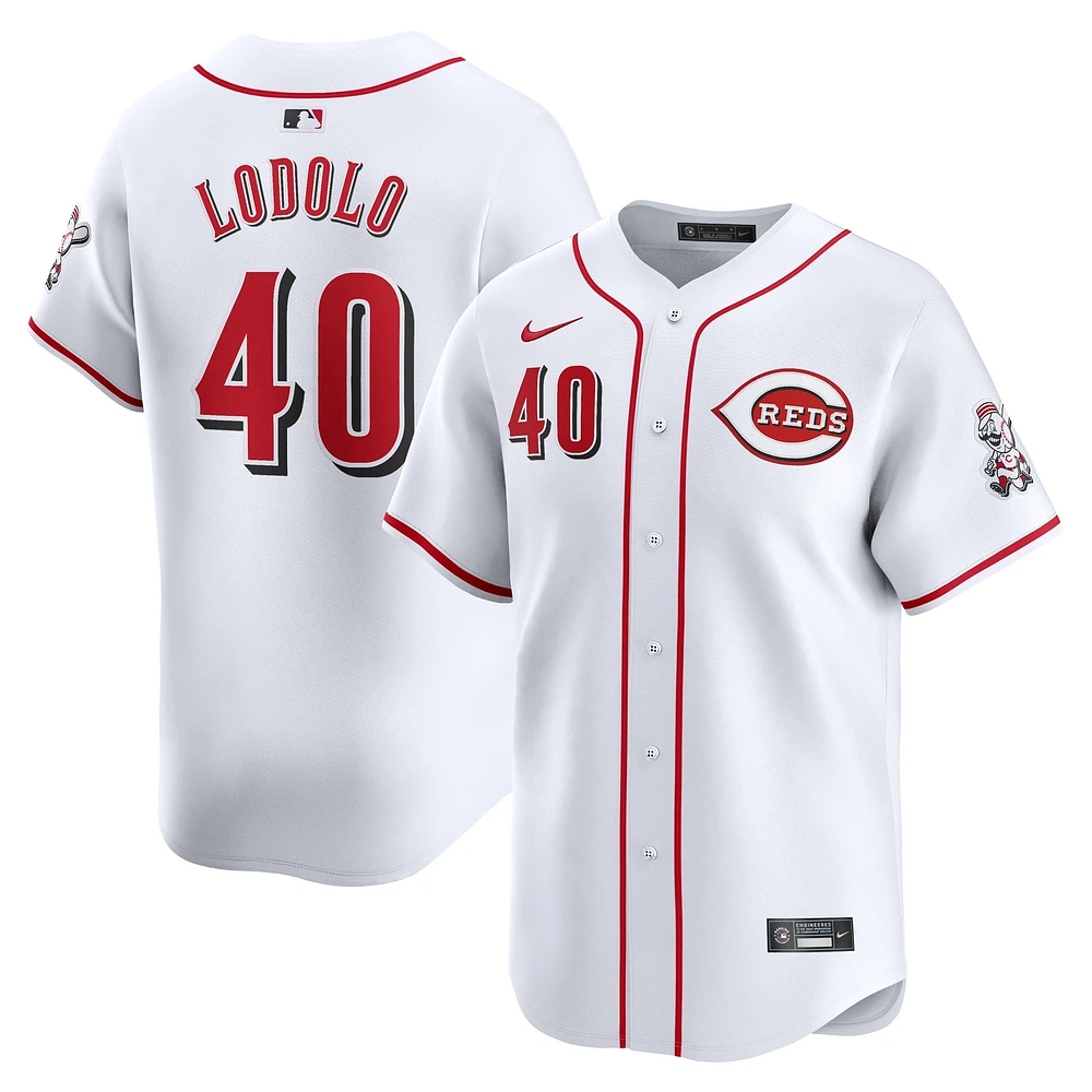 Maillot de joueur Nike Nick Lodolo blanc Cincinnati Reds Home Limited pour homme