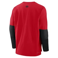 Men's Nike Red/Black Cincinnati Reds Authentic Collection Player Lightweight Performance Long Sleeve Top