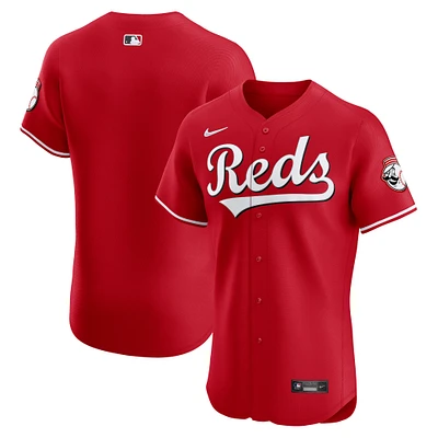 Maillot Nike rouge Cincinnati Reds Alternate Vapor Premier Elite Patch pour homme