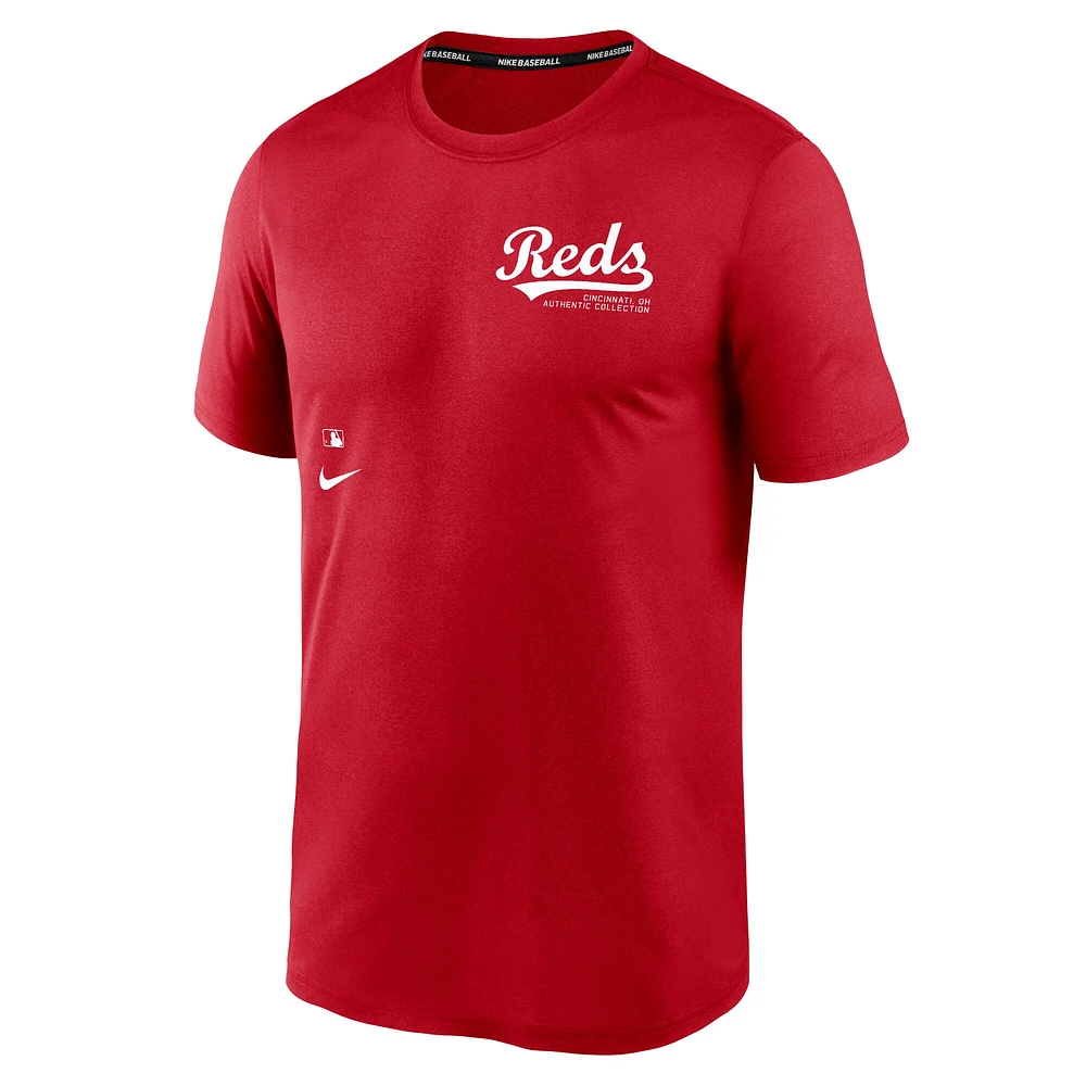 T-shirt Nike rouge Cincinnati Reds Authentic Collection Early Work Tri-Blend Performance pour homme