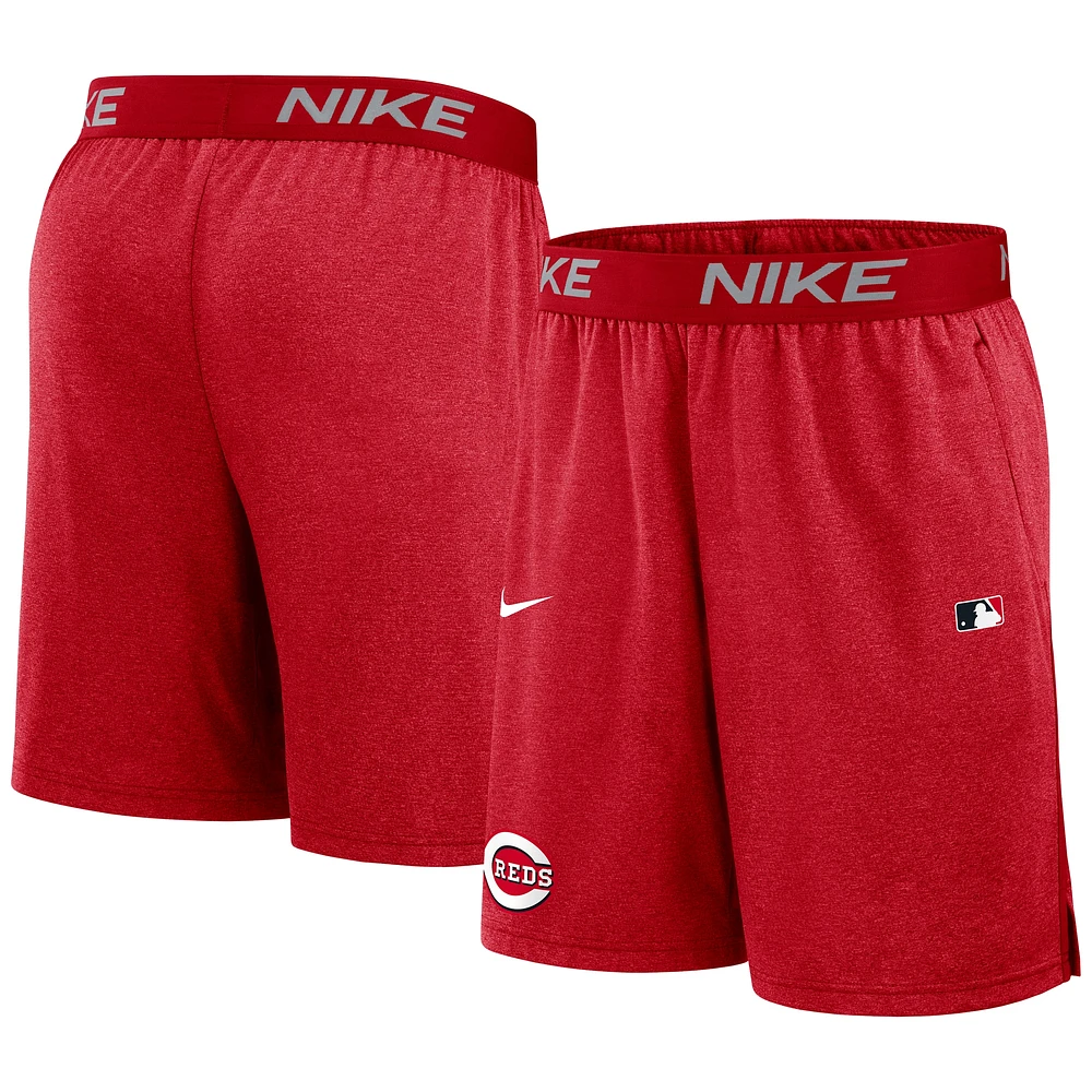 Men's Nike Red Cincinnati Reds Authentic Collection Performance Knit Shorts