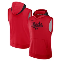 Men's Nike Red Cincinnati Reds Authentic Collection Performance Sleeveless Pullover Hoodie