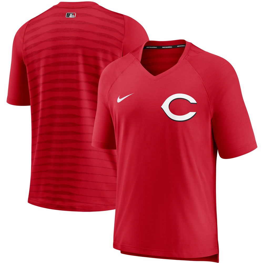 Men's Nike Red Cincinnati Reds Authentic Collection Pregame Performance V-Neck T-Shirt