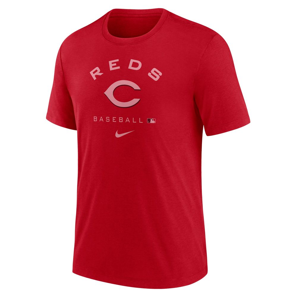 Men's Nike Red Cincinnati Reds Authentic Collection Tri-Blend Performance T-Shirt