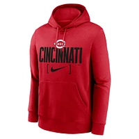 Men's Nike Red Cincinnati Reds Club Slack Pullover Hoodie