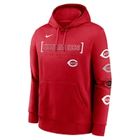 Men's Nike Red Cincinnati Reds Club Stack Pullover Hoodie