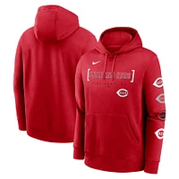 Men's Nike Red Cincinnati Reds Club Stack Pullover Hoodie