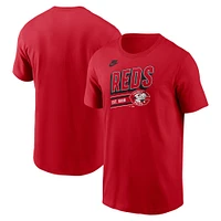 T-shirt rétro Nike rouge pour homme de la collection Cooperstown des Cincinnati Reds