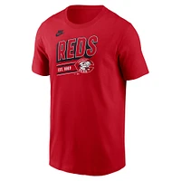 T-shirt rétro Nike rouge pour homme de la collection Cooperstown des Cincinnati Reds