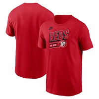 T-shirt rétro Nike rouge pour homme de la collection Cooperstown des Cincinnati Reds