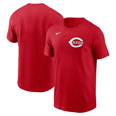 T-shirt Nike rouge Cincinnati Reds Fuse Wordmark pour homme