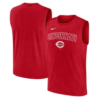 Débardeur Nike rouge Cincinnati Reds Knockout Performance Muscle pour homme