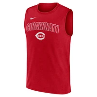 Débardeur Nike rouge Cincinnati Reds Knockout Performance Muscle pour homme
