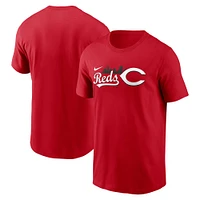 T-shirt Nike rouge Cincinnati Reds Skyline de l'équipe locale pour homme