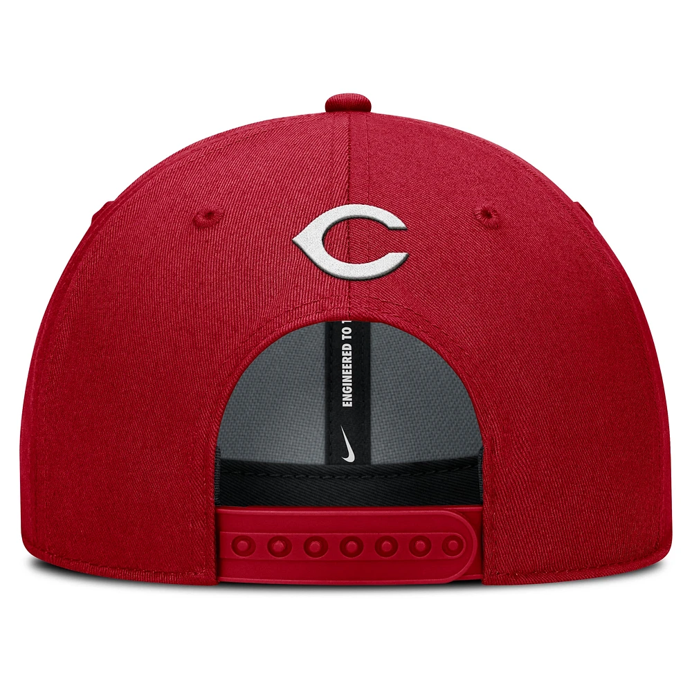 Men's Nike Red Cincinnati Reds Rise Gaberdine Adjustable Hat