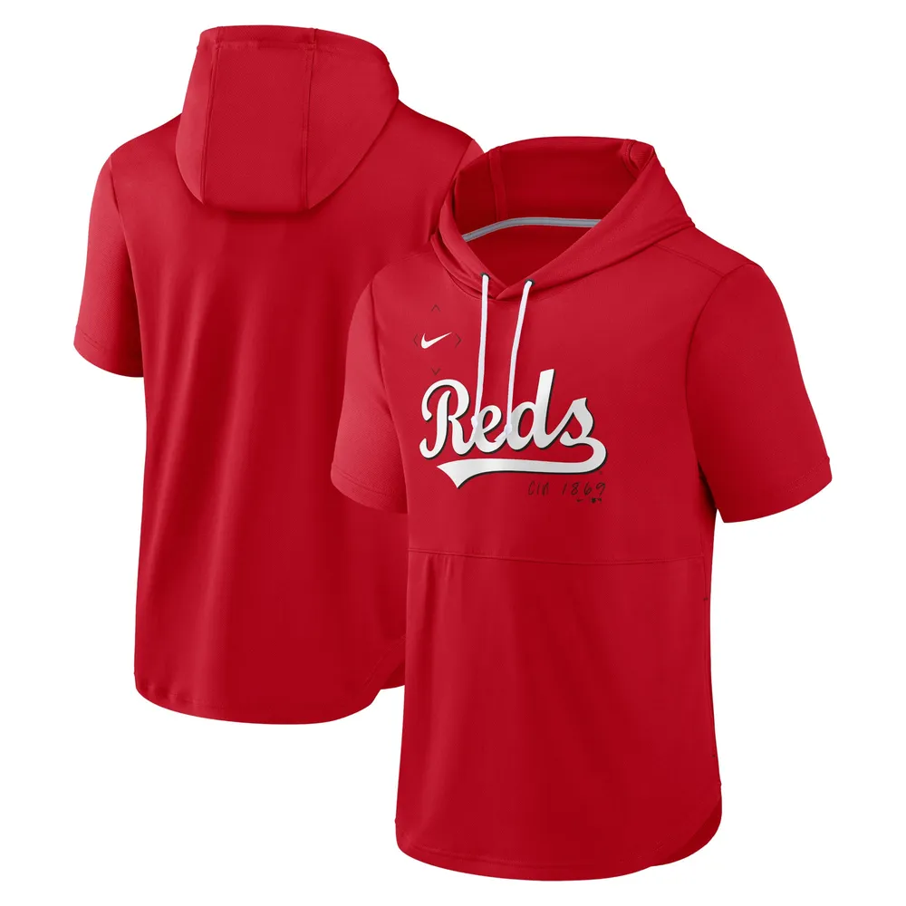 Nike / Men's Philadelphia Phillies Red Logo Lockup Short Sleeve Pullover  Hoodie
