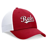 Men's Nike Red Cincinnati Reds Wordmark Adjustable Trucker Hat