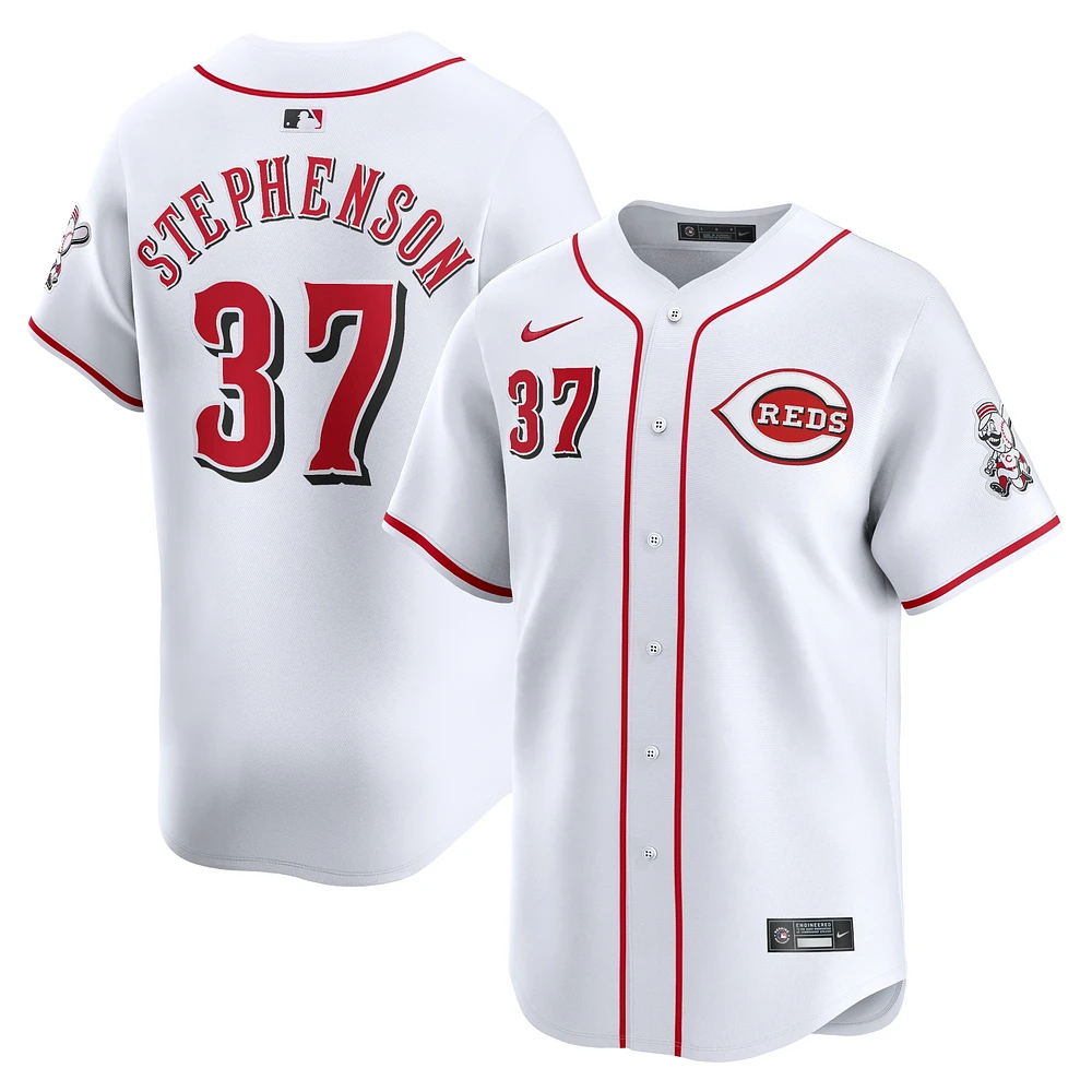 Maillot de joueur Nike Tyler Stephenson blanc Cincinnati Reds Home Limited pour homme