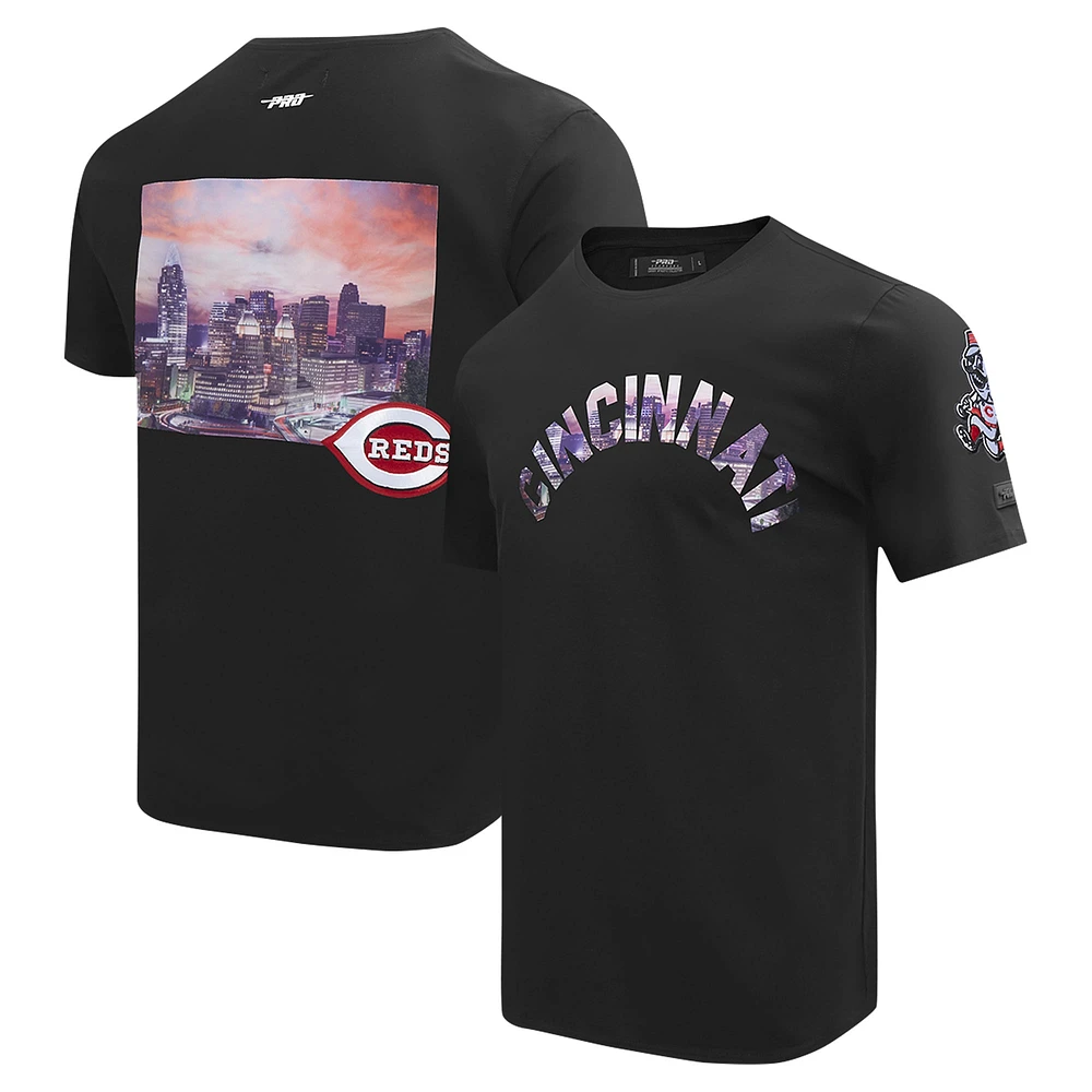 Men's Pro Standard Black Cincinnati Reds Cityscape T-Shirt