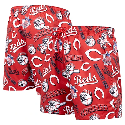 Men's Pro Standard Black Cincinnati Reds Toss Logo Woven Shorts