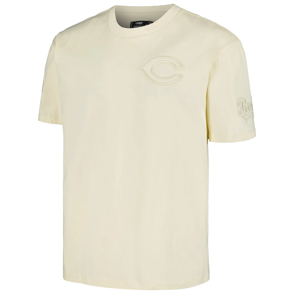 Men's Pro Standard Cream Cincinnati Reds Neutral CJ Dropped Shoulders T-Shirt