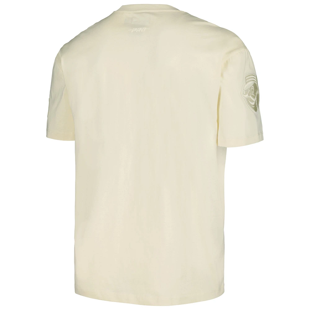 Men's Pro Standard Cream Cincinnati Reds Neutral CJ Dropped Shoulders T-Shirt