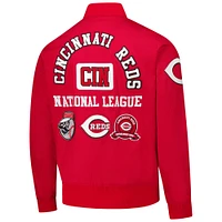 Men's Pro Standard Red Cincinnati Reds Area Code Twill Full-Zip Jacket