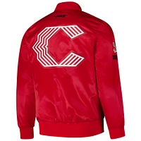 Veste à boutons-pression City Connect en satin rouge Pro Standard pour homme des Reds de Cincinnati