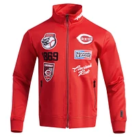 Men's Pro Standard Red Cincinnati Reds Fast Lane Full-Zip Track Jacket