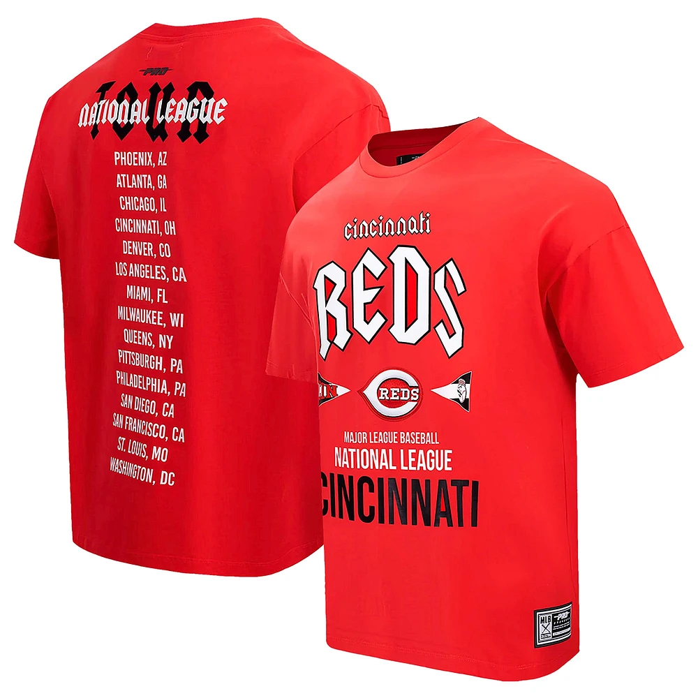 Men's Pro Standard Red Cincinnati Reds Oversized City Tour T-Shirt