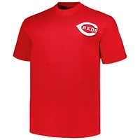 Profil pour homme Ken Griffey Rouge Cincinnati Reds Big & Tall Cooperstown Collection Nom et numéro du joueur T-shirt