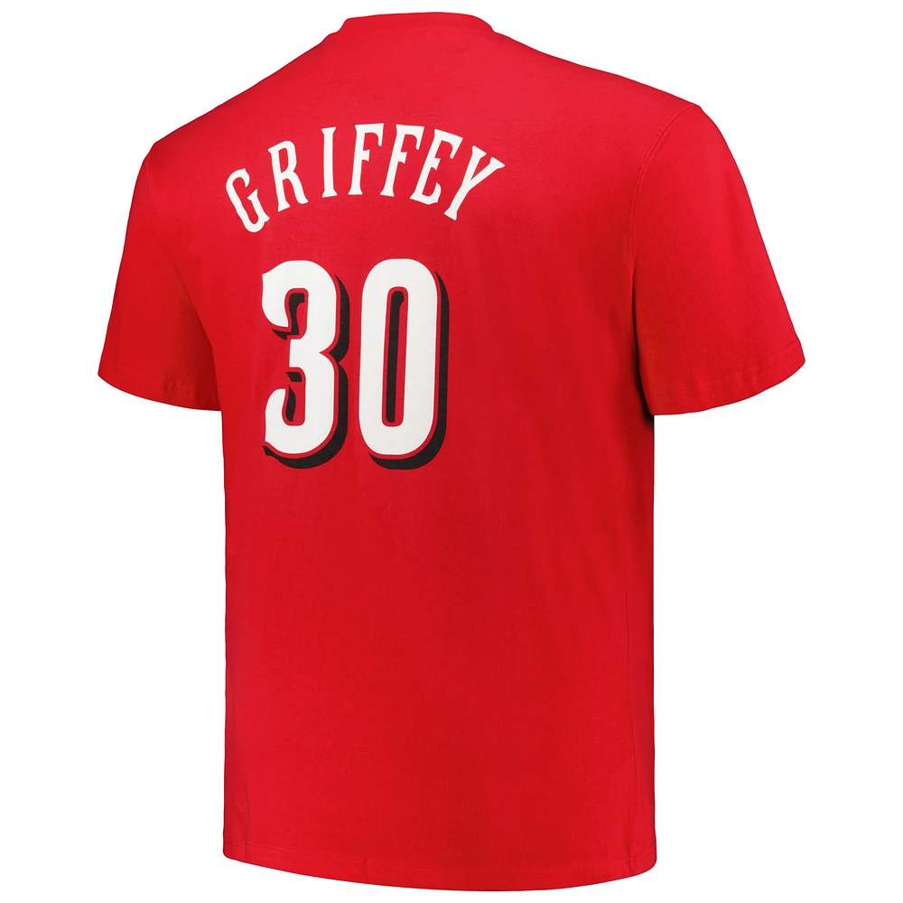 Men's Profile Ken Griffey Red Cincinnati Reds Big & Tall Cooperstown Collection Player Name Number T-Shirt