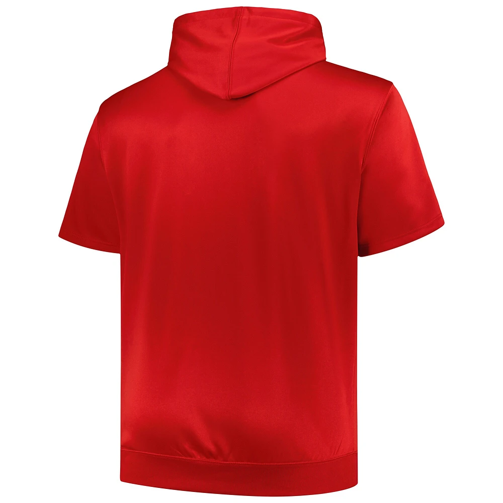 Pull à capuche et manches courtes contrastées Profile Reds Cincinnati pour homme