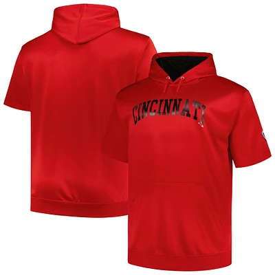 Pull à capuche et manches courtes contrastées Profile Reds Cincinnati pour homme