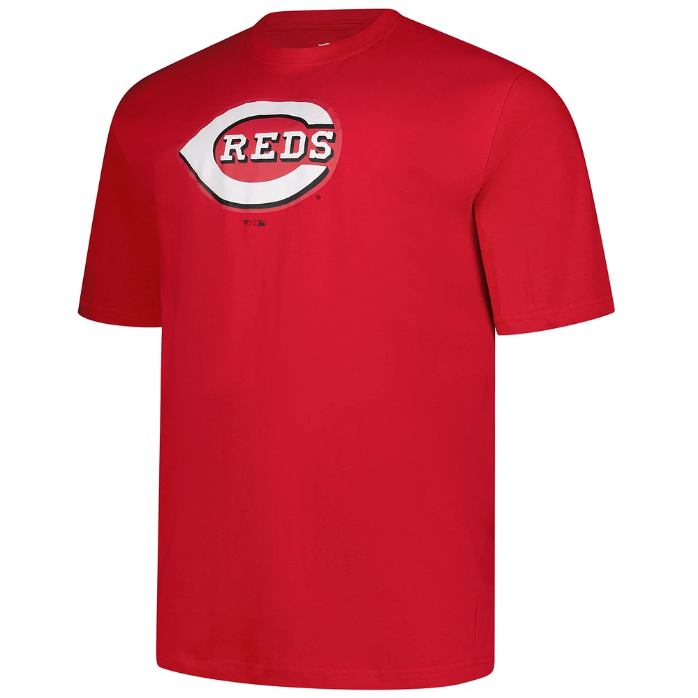 T-shirt à logo principal Big & Tall des Cincinnati Reds pour hommes